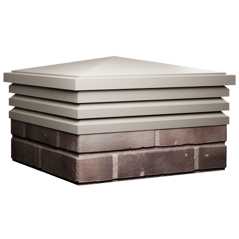 Колпак Zking Бона ХайТек Бежевый на столб 2х2 кирпича (513х513мм) в Калининграде фото