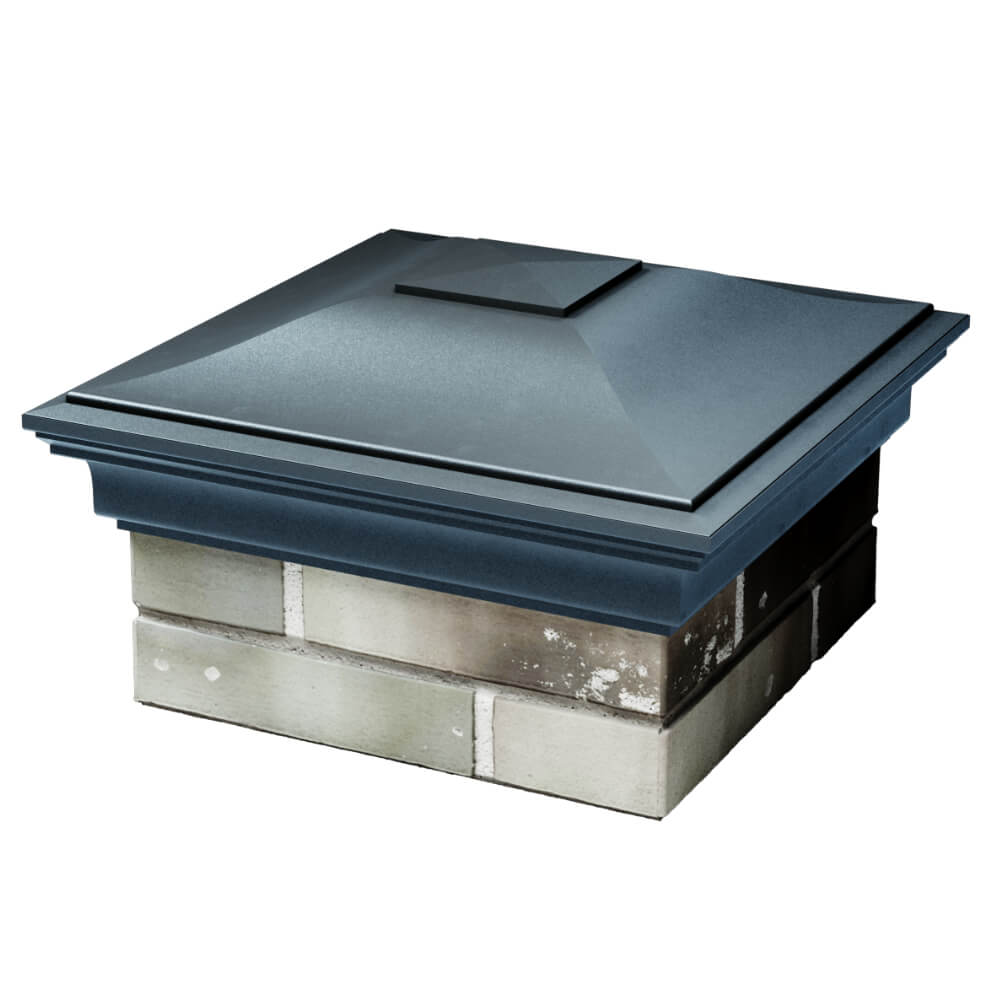 Колпак Zking Монблан Серый на столб 1.5х1.5 кирпича (385х385мм) в Калининграде фото