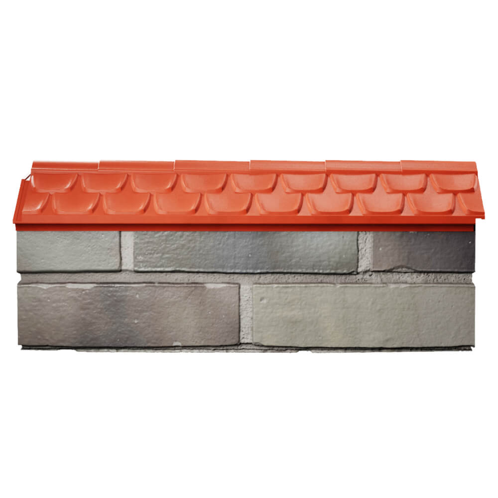 Парапет Zking Эльбрус Красный с посадкой на 0.5 кирпича (130мм) в Калининграде фото