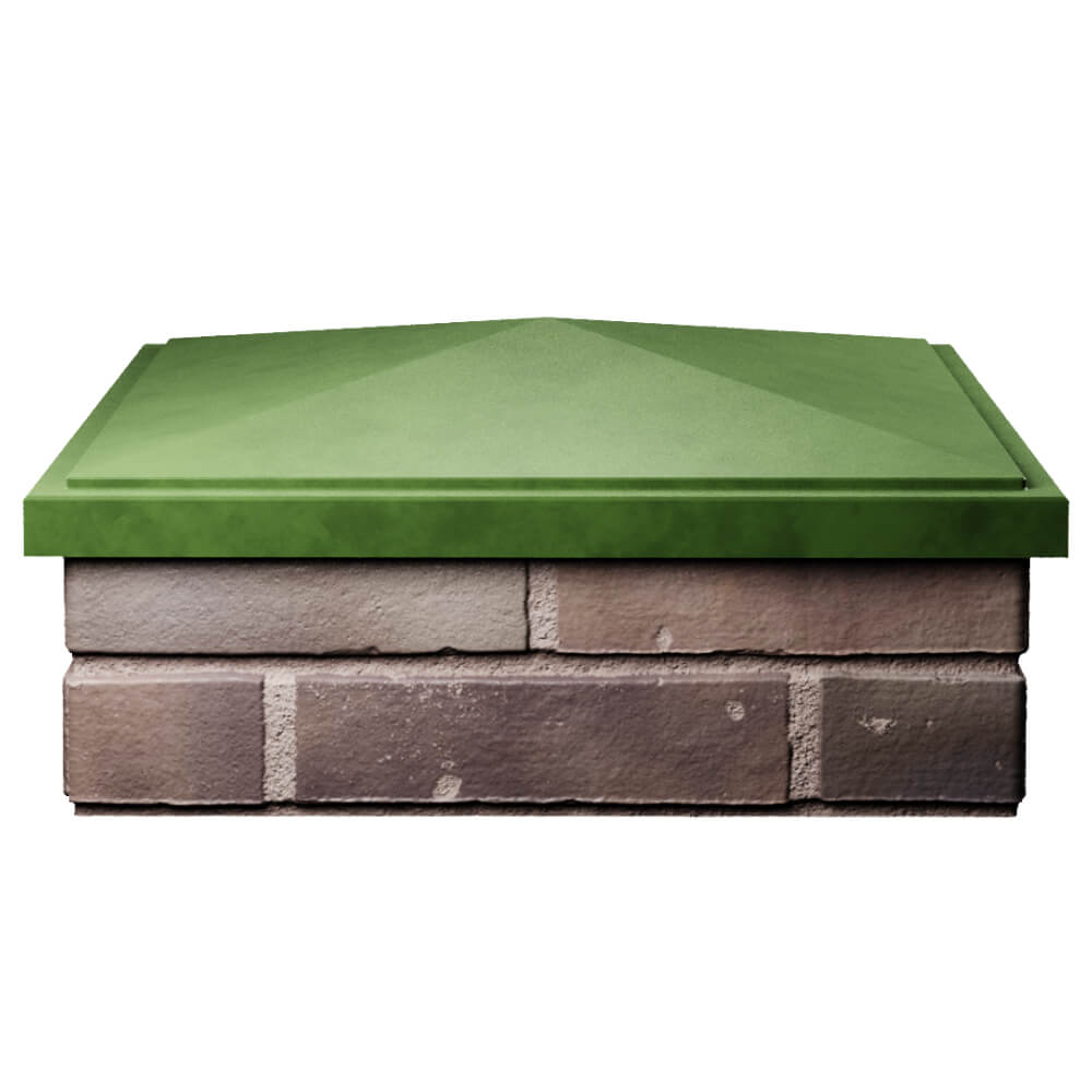 Колпак Zking БонаМоно Зеленый на столб 2х2 кирпича (515х515, 530х530мм) Калининград фото