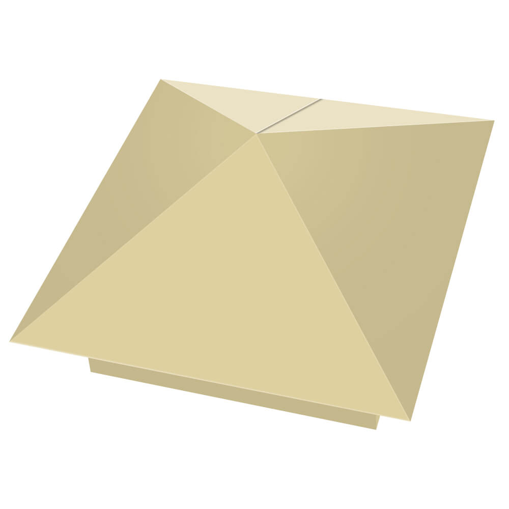 Колпак металлический 400х400мм RAL1014 Бежевый заборный Калининград фото