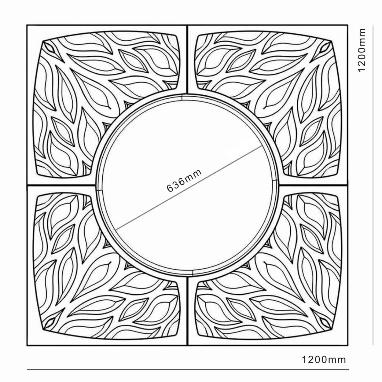 Приствольная решетка для дерева ZKING CRUST 1.2х1.2м Черная в Калининграде фото