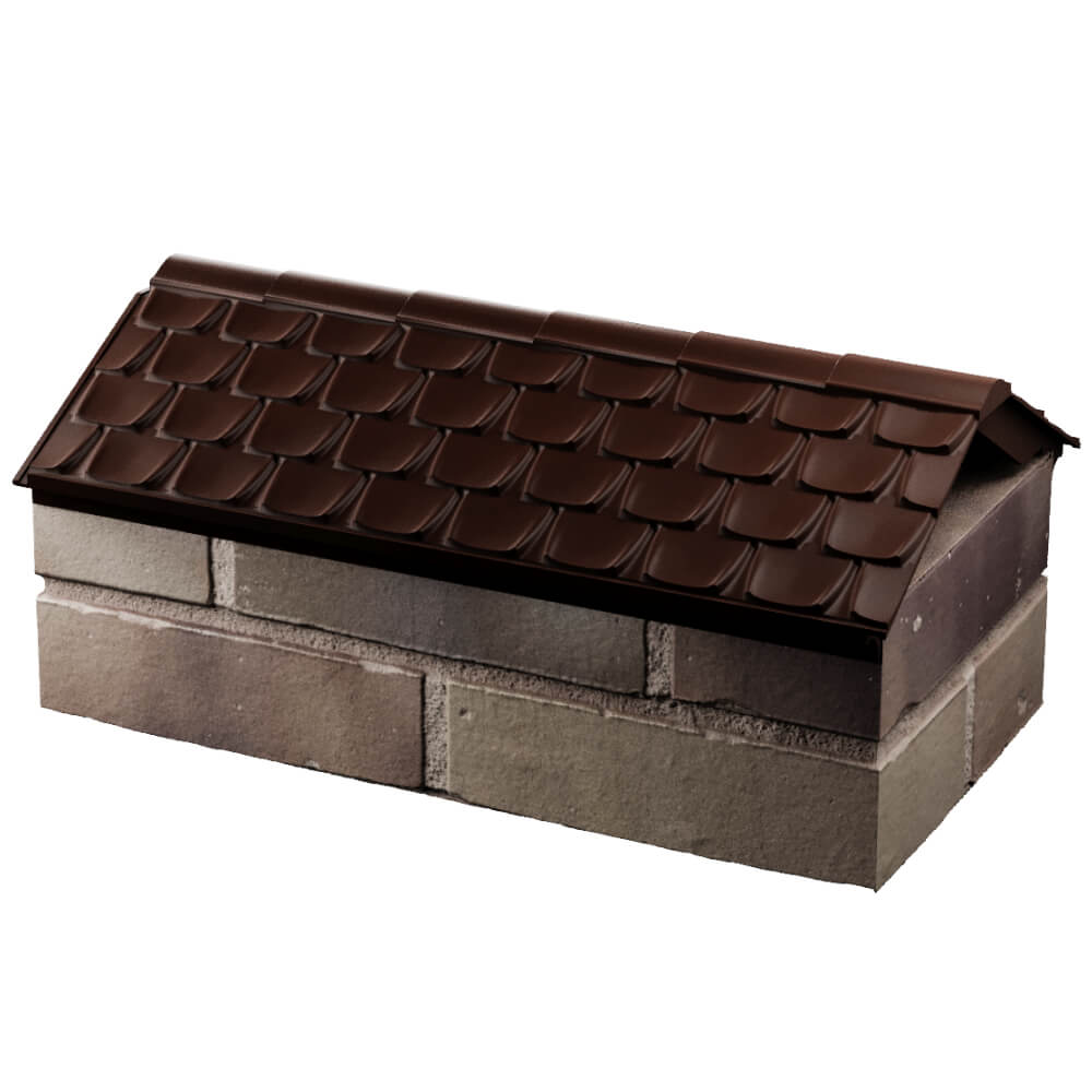 Парапет Zking Эльбрус Коричневый с посадкой на 1 кирпич (255мм) в Калининграде фото