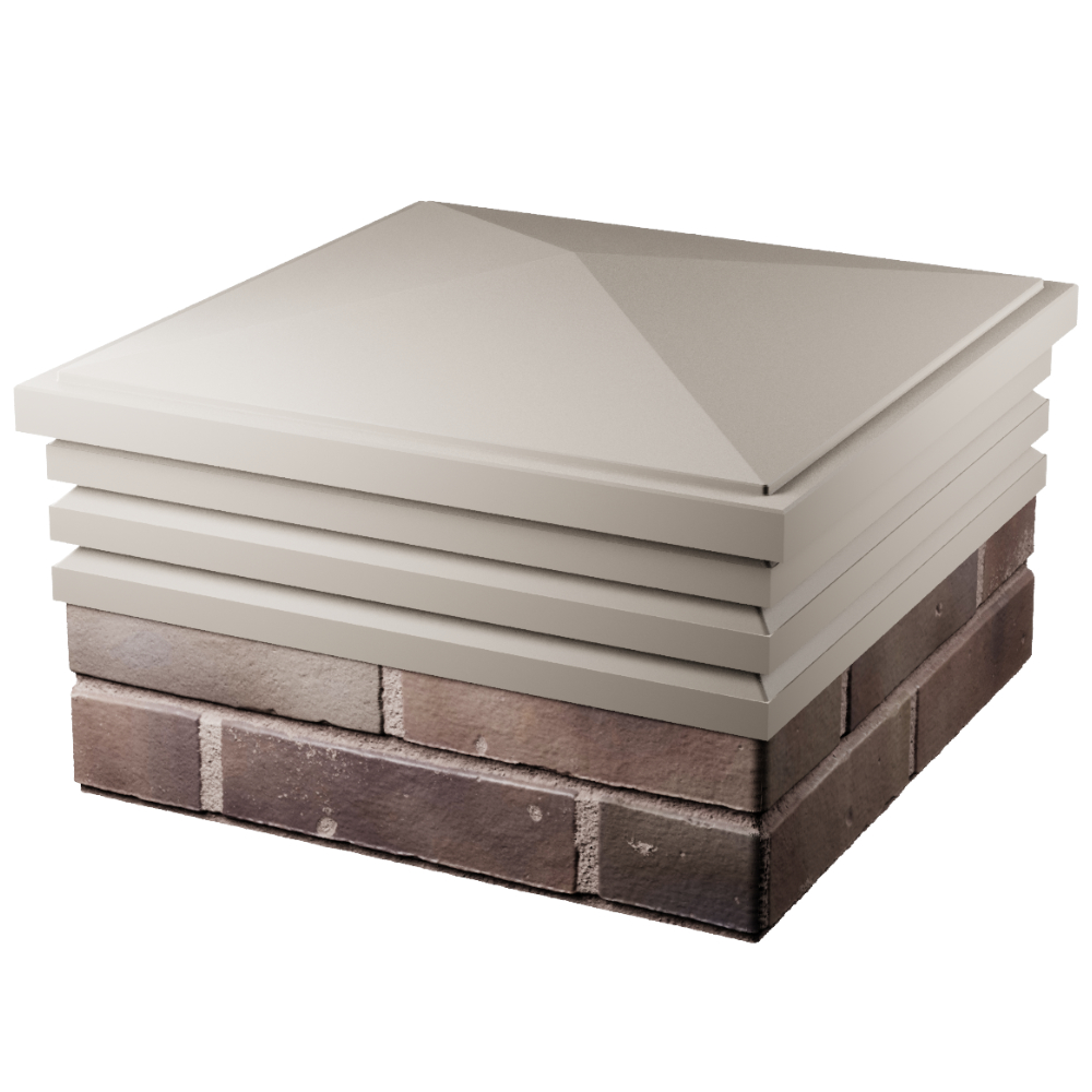 Колпак Zking Бона ХайТек Бежевый на столб 2х2 кирпича (513х513мм) в Калининграде фото