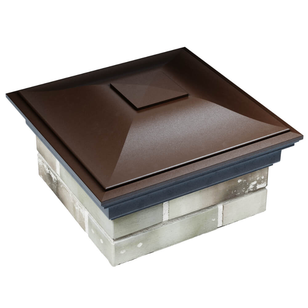 Колпак Zking Монблан Коричневый на столб 1.5х1.5 кирпича (385х385мм) в Калининграде фото