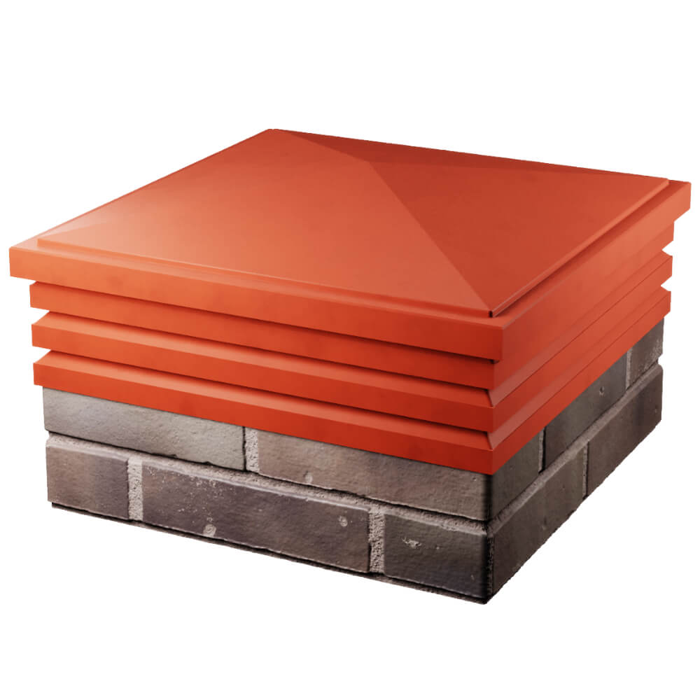 Колпак Zking Бона ХайТек Красный на столб 2х2 кирпича (513х513мм) в Калининграде фото