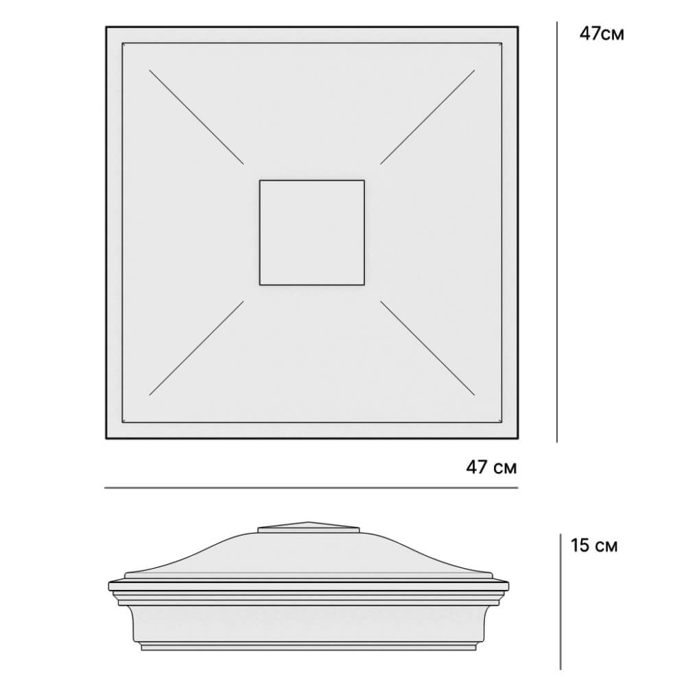 Колпак Zking Монблан Коричневый на столб 1.5х1.5 кирпича (385х385мм) в Калининграде фото
