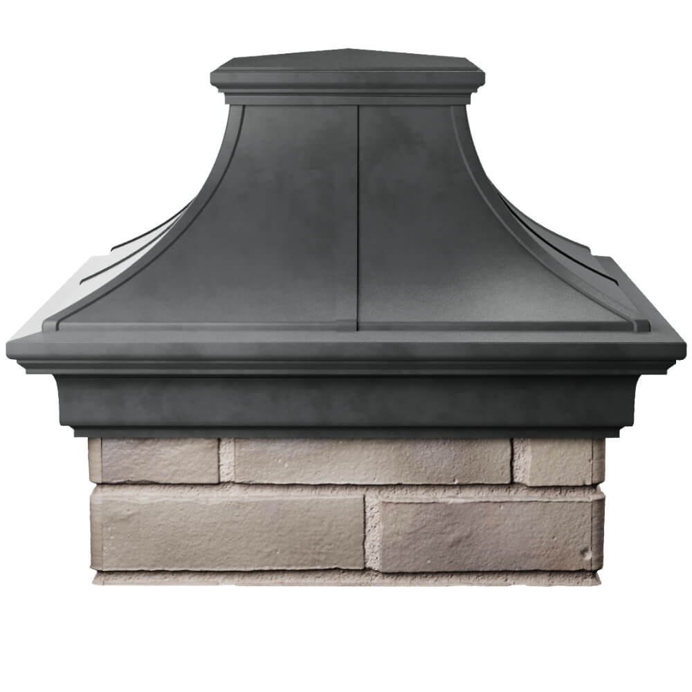 Колпак Zking Монблан Премиум Серый на столб 1.5х1.5 кирпича (385х385мм) Калининград фото