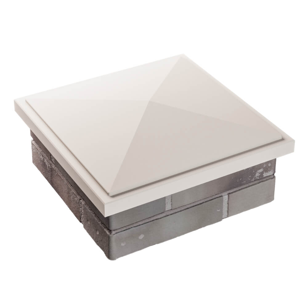 Колпак Zking БонаМоно Бежевый на столб 1.5х1.5 кирпича (385х385, 400х400мм) в Калининграде фото