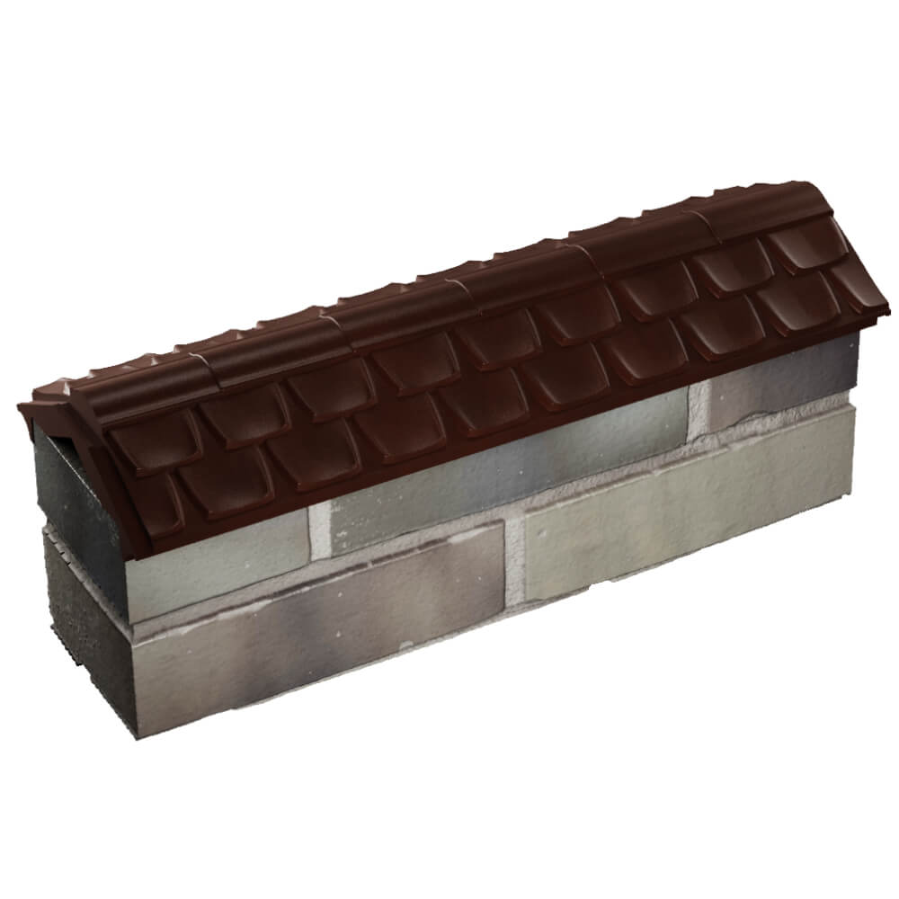 Парапет Zking Эльбрус Коричневый с посадкой на 0.5 кирпича (130мм) в Калининграде фото