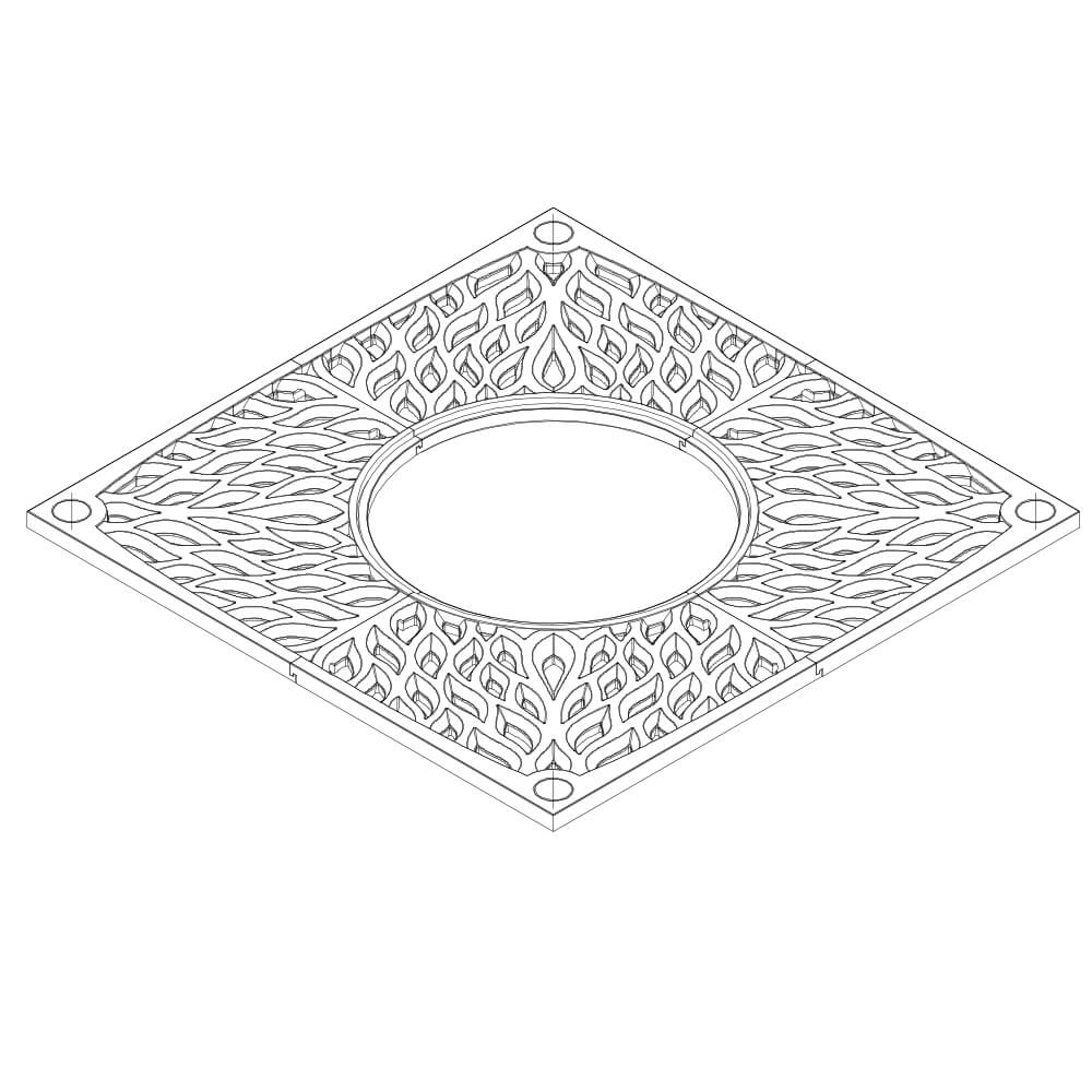 Приствольная решетка для дерева ZKING CRUST 2х2м Черная в Калининграде фото