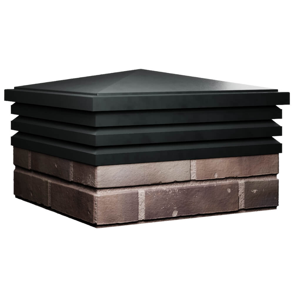 Колпак Zking Бона ХайТек Черный на столб 2х2 кирпича (513х513мм) в Калининграде фото