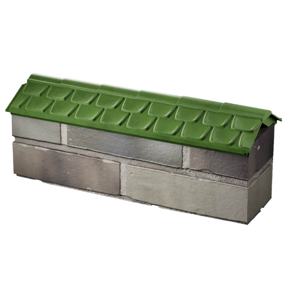 Парапет Zking Эльбрус Зеленый с посадкой на 0.5 кирпича (130мм) в Калининграде фото