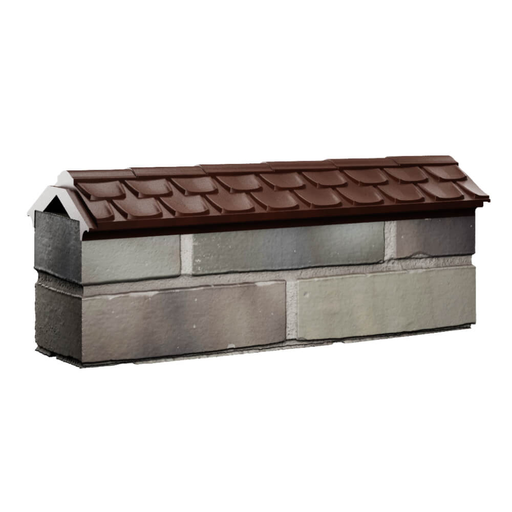 Парапет Zking Эльбрус Коричневый с посадкой на 0.5 кирпича (130мм) Калининград фото