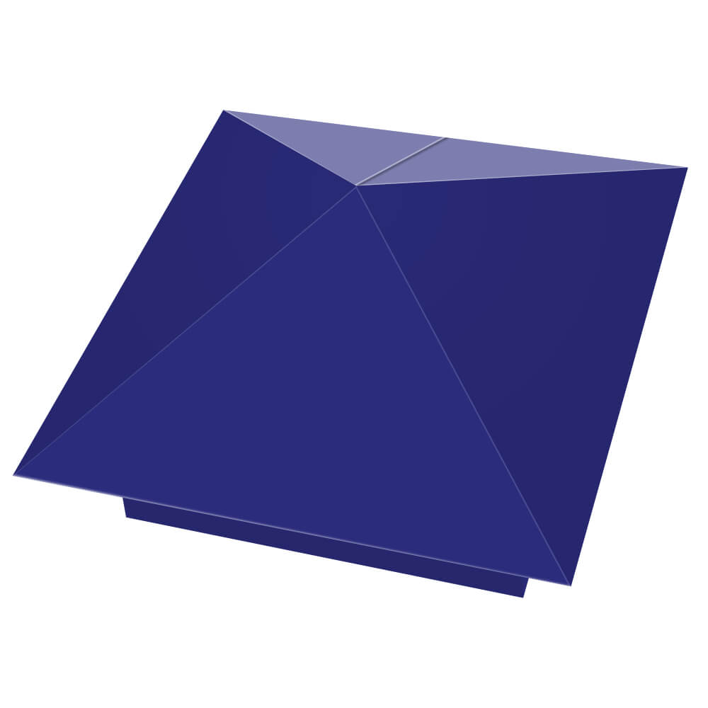 Колпак металлический 400х400мм RAL5002 Синий Ультрамарин заборный Калининград фото