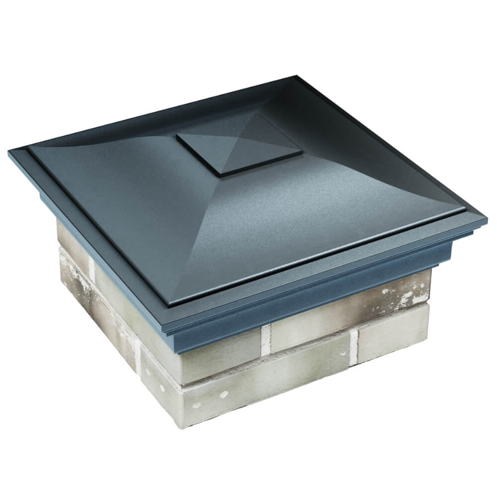 Колпак Zking Монблан Серый на столб 1.5х1.5 кирпича (385х385мм) в Калининграде фото