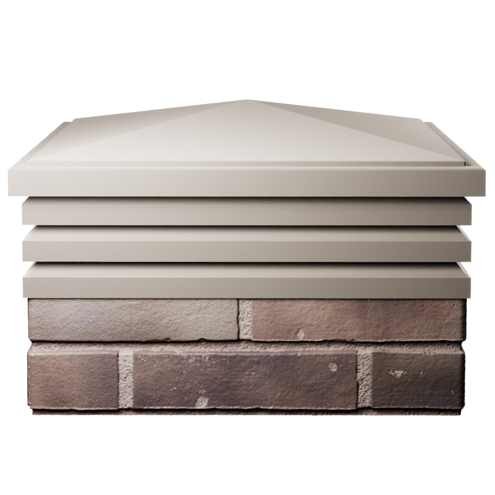 Колпак Zking Бона ХайТек Бежевый на столб 2х2 кирпича (513х513мм) Калининград фото