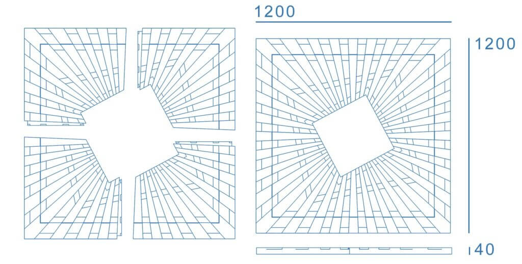 Приствольная решетка для дерева ZKING ATMOSPHERE 1.2х1.2м Черная в Калининграде фото