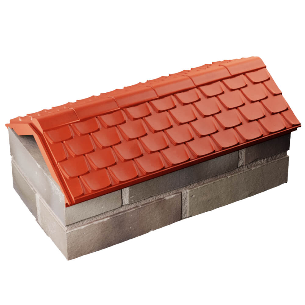 Парапет Zking Эльбрус Красный с посадкой на 1 кирпич (255мм) в Калининграде фото