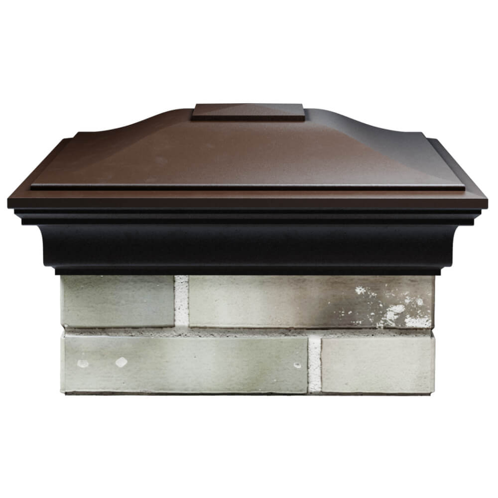 Колпак Zking Монблан Коричневый на столб 1.5х1.5 кирпича (385х385мм) Калининград фото