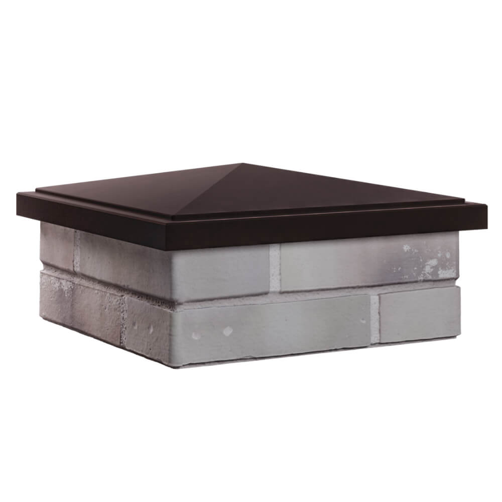 Колпак Zking БонаМоно Коричневый на столб 1.5х1.5 кирпича (385х385, 400х400мм) в Калининграде фото