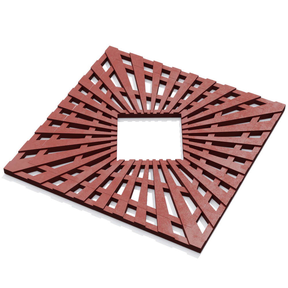 Приствольная решетка для дерева ZKING ATMOSPHERE 1.2х1.2м Красная в Калининграде фото