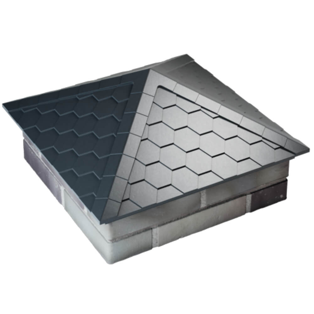 Колпак Zking Эверест Серый на столб 2х2 кирпича (535х535мм) Калининград фото