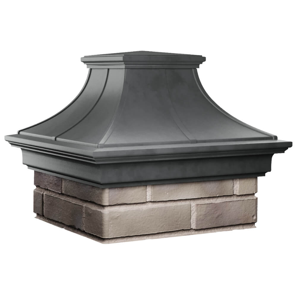 Колпак Zking Монблан Премиум Серый на столб 1.5х1.5 кирпича (385х385мм) в Калининграде фото