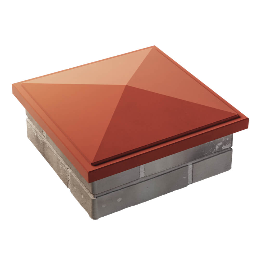 Колпак Zking БонаМоно Красный на столб 1.5х1.5 кирпича (385х385, 400х400мм) в Калининграде фото