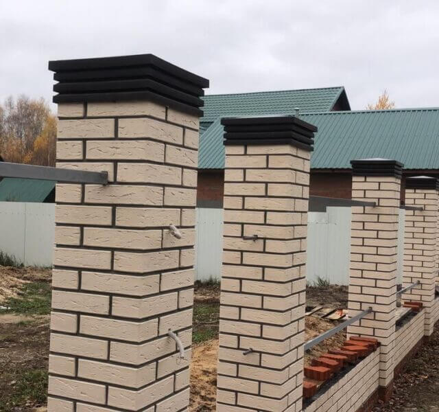 Колпак Zking Бона ХайТек Коричневый на столб 1.5х1.5 кирпича (385х385мм) в Калининграде фото