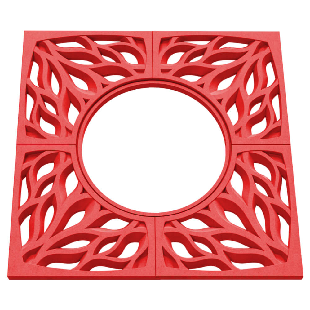 Приствольная решетка для дерева ZKING CRUST 1.2х1.2м Красная в Калининграде фото