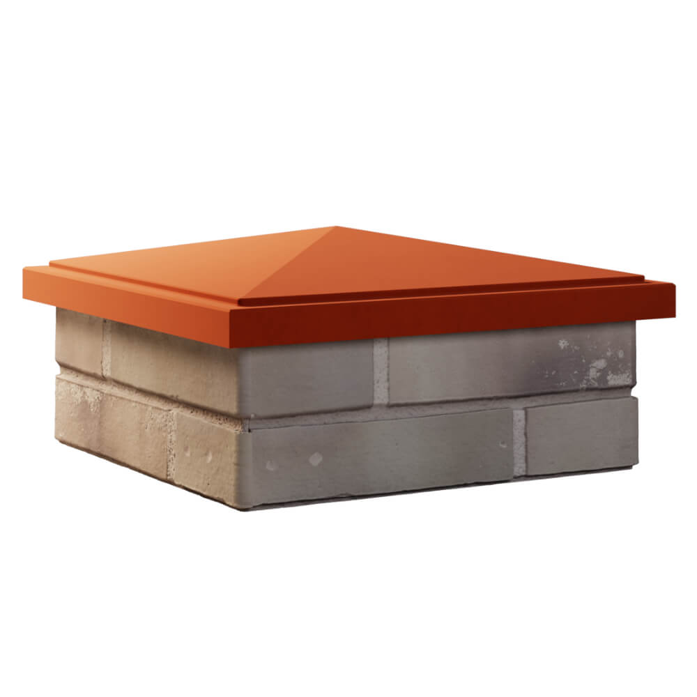 Колпак Zking БонаМоно Красный на столб 1.5х1.5 кирпича (385х385, 400х400мм) в Калининграде фото