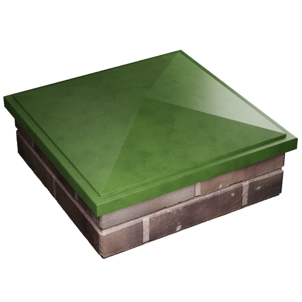 Колпак Zking БонаМоно Зеленый на столб 2х2 кирпича (515х515, 530х530мм) в Калининграде фото