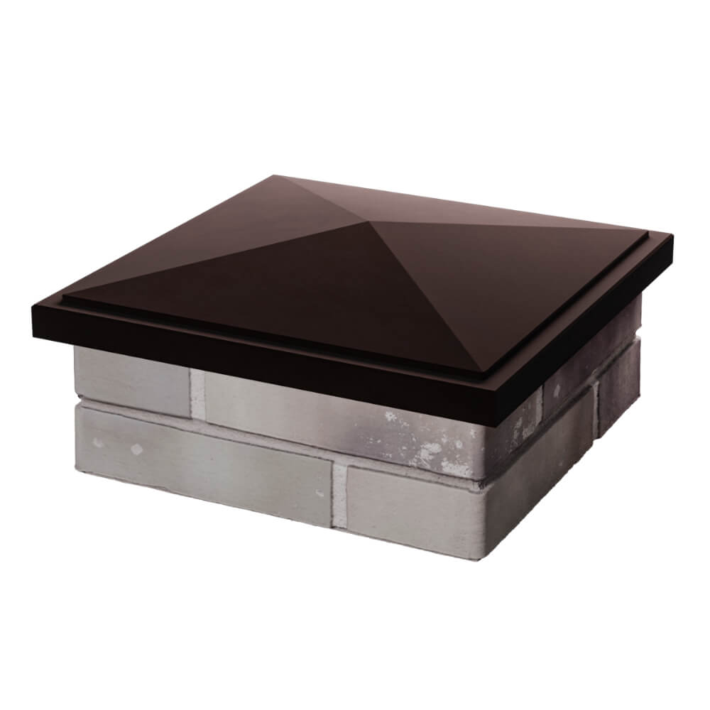 Колпак Zking БонаМоно Коричневый на столб 1.5х1.5 кирпича (385х385, 400х400мм) в Калининграде фото