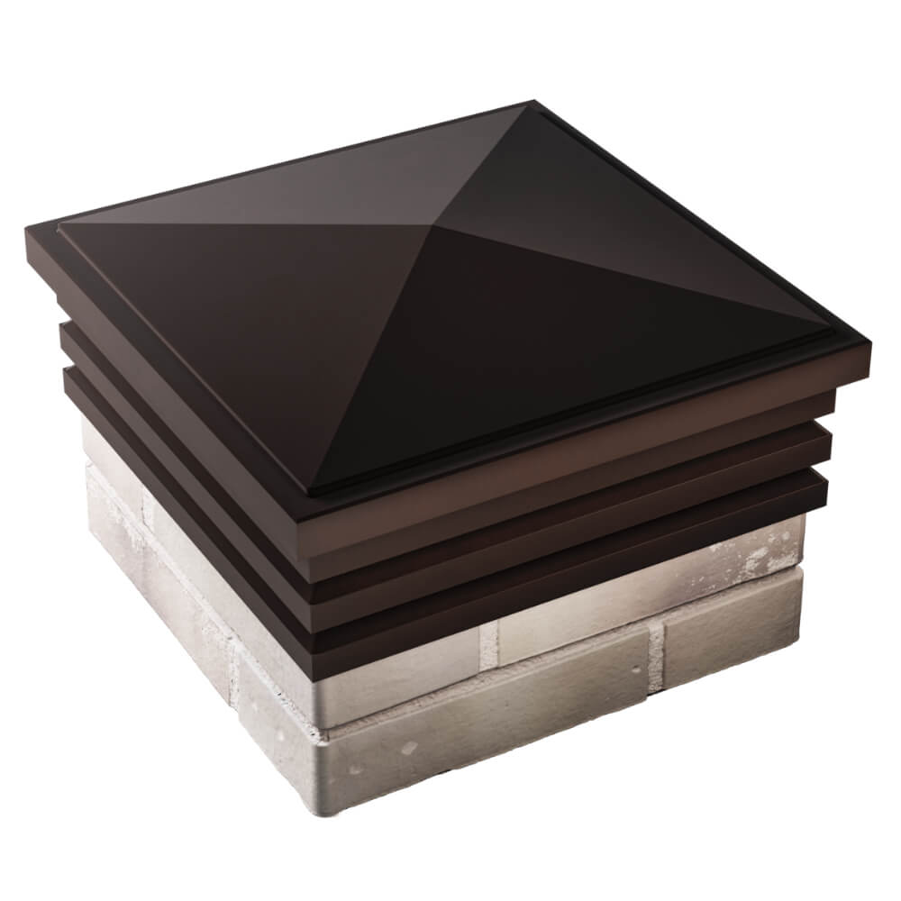 Колпак Zking Бона ХайТек Коричневый на столб 1.5х1.5 кирпича (385х385мм) в Калининграде фото