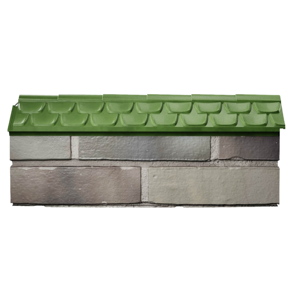 Парапет Zking Эльбрус Зеленый с посадкой на 0.5 кирпича (130мм) в Калининграде фото