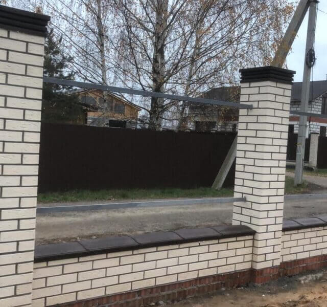 Колпак Zking Бона ХайТек Коричневый на столб 1.5х1.5 кирпича (385х385мм) в Калининграде фото