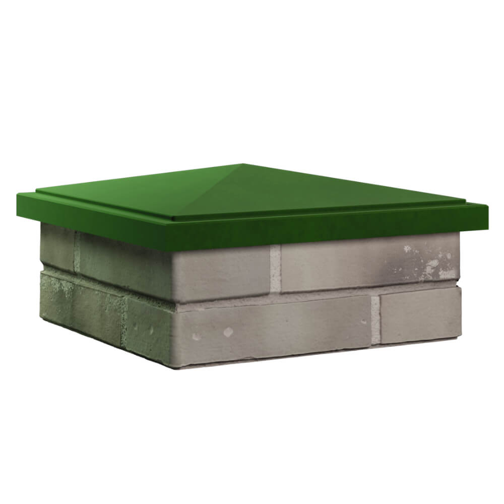 Колпак Zking БонаМоно Зеленый на столб 1.5х1.5 кирпича (385х385, 400х400мм) в Калининграде фото