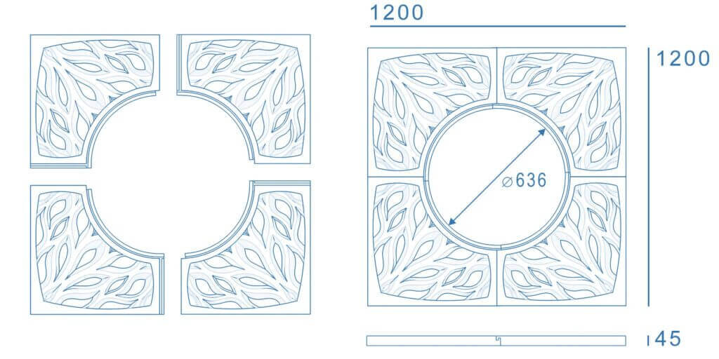 Приствольная решетка для дерева ZKING CRUST 1.2х1.2м Черная в Калининграде фото
