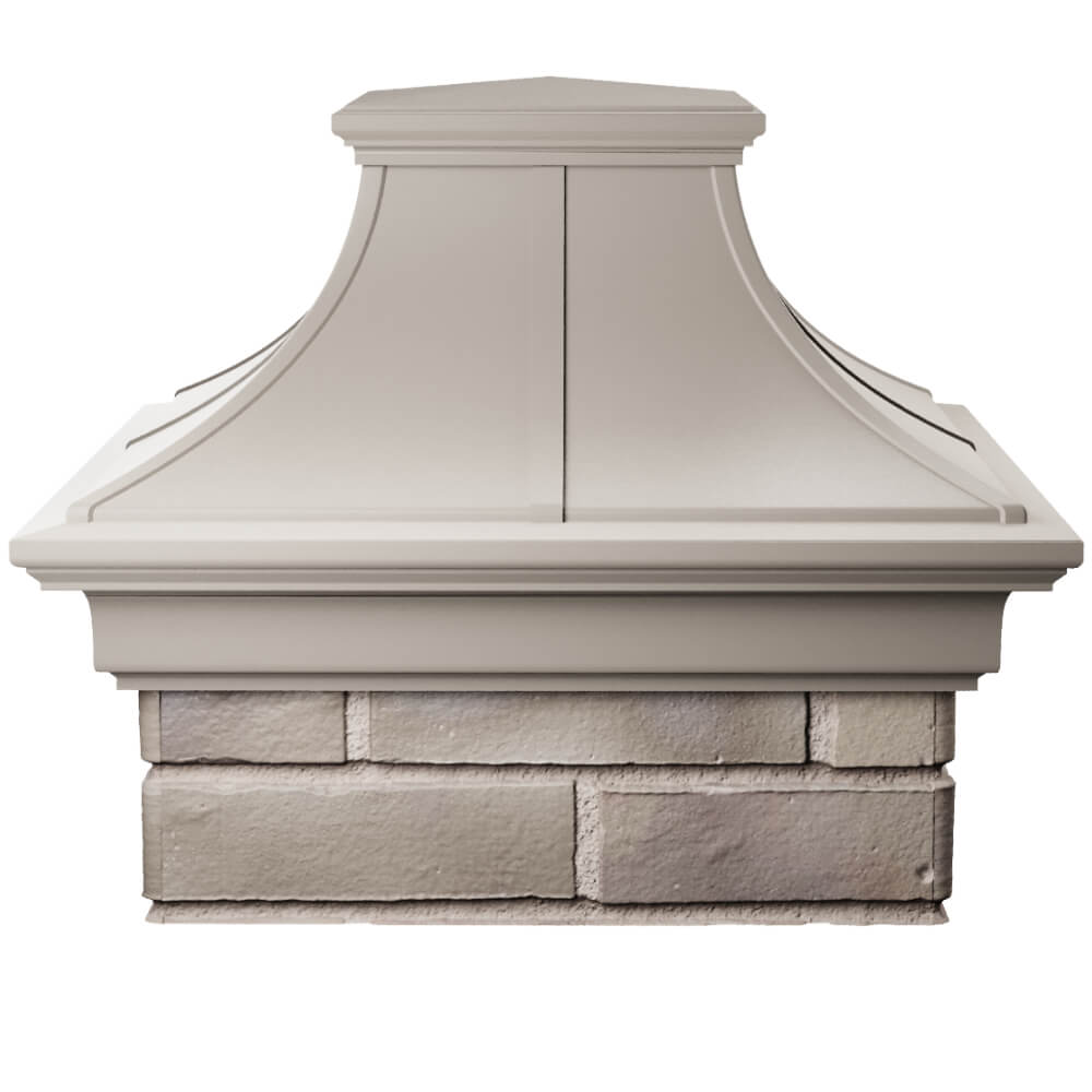 Колпак Zking Монблан Премиум Бежевый на столб 1.5х1.5 кирпича (385х385мм) Калининград фото