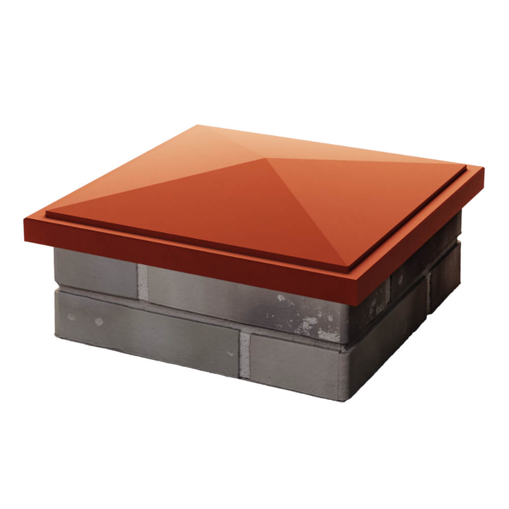 Колпак Zking БонаМоно Красный на столб 1.5х1.5 кирпича (385х385, 400х400мм) в Калининграде фото