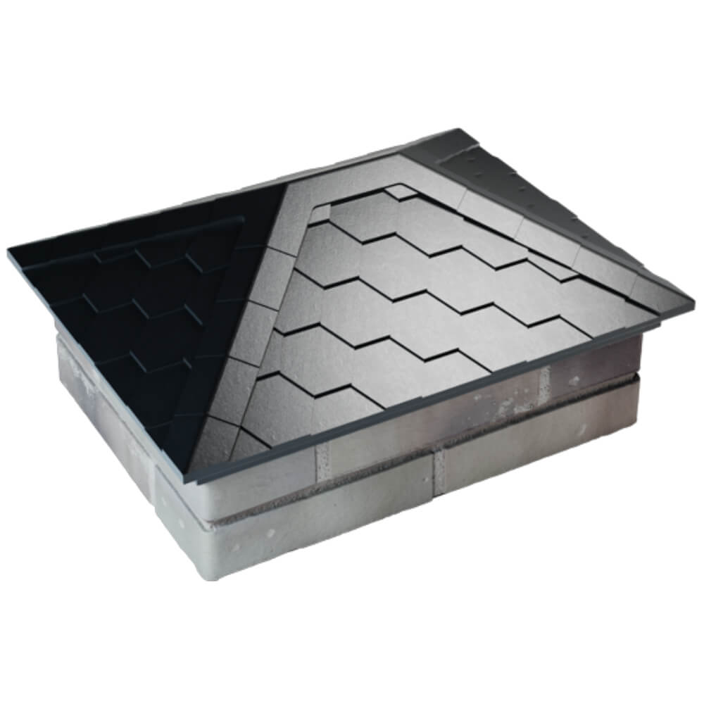 Колпак Zking Эверест Черный на столб 2х1.5 кирпича (520х390мм) Калининград фото