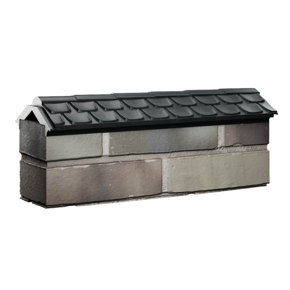 Парапет Zking Эльбрус Черный с посадкой на 0.5 кирпича (130мм) Калининград фото