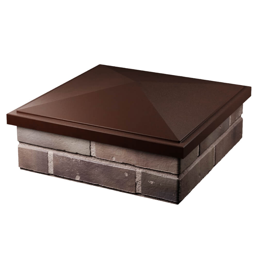 Колпак Zking БонаМоно Коричневый на столб 2х2 кирпича (515х515, 530х530мм) в Калининграде фото