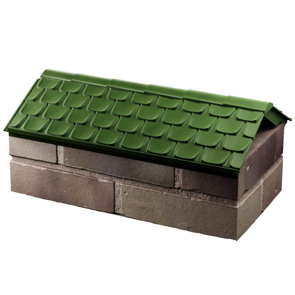Парапет Zking Эльбрус Зеленый с посадкой на 1 кирпич (255мм) в Калининграде фото