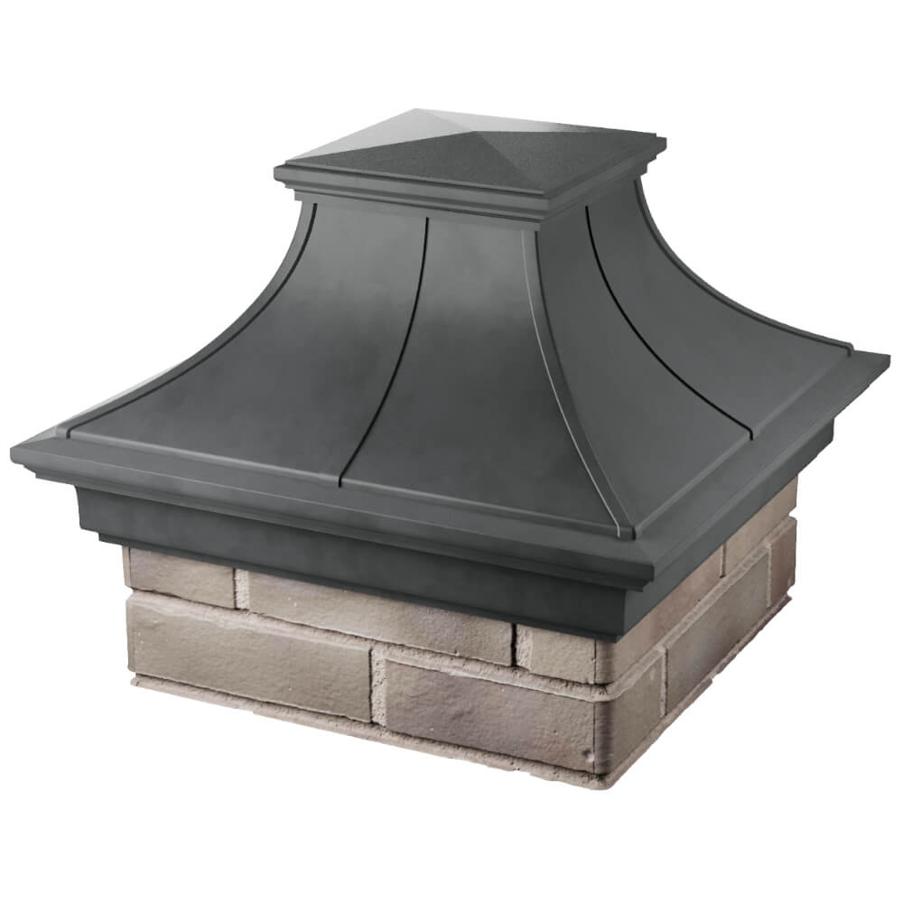Колпак Zking Монблан Премиум Серый на столб 1.5х1.5 кирпича (385х385мм) в Калининграде фото