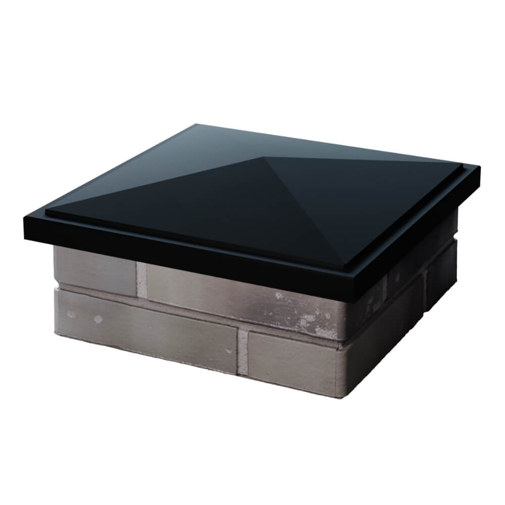 Колпак Zking БонаМоно Черный на столб 1.5х1.5 кирпича (385х385, 400х400мм) в Калининграде фото