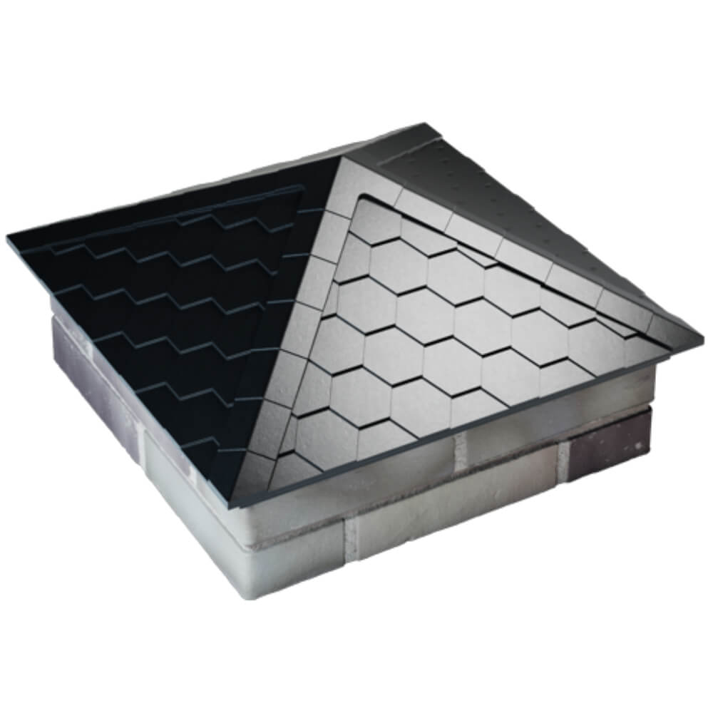 Колпак Zking Эверест Черный на столб 2х2 кирпича (535х535мм) Калининград фото