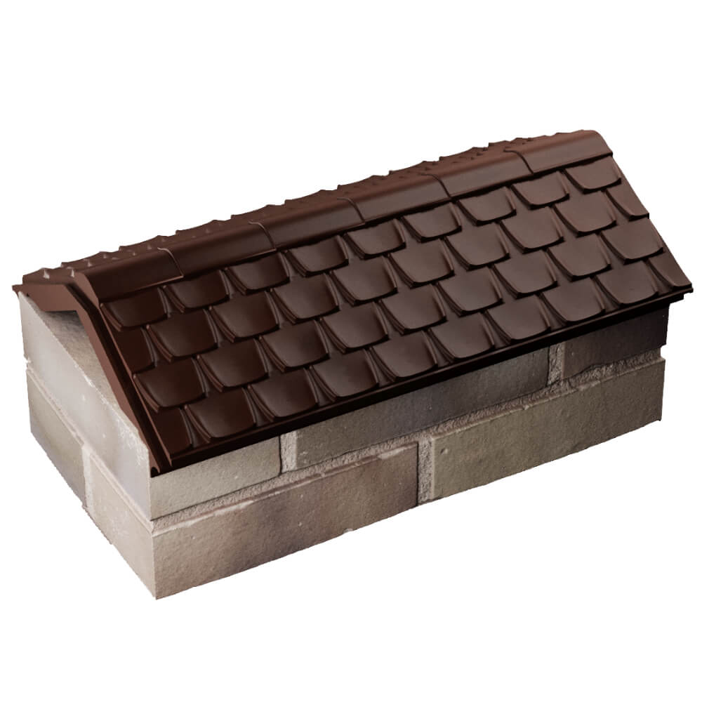 Парапет Zking Эльбрус Коричневый с посадкой на 1 кирпич (255мм) в Калининграде фото