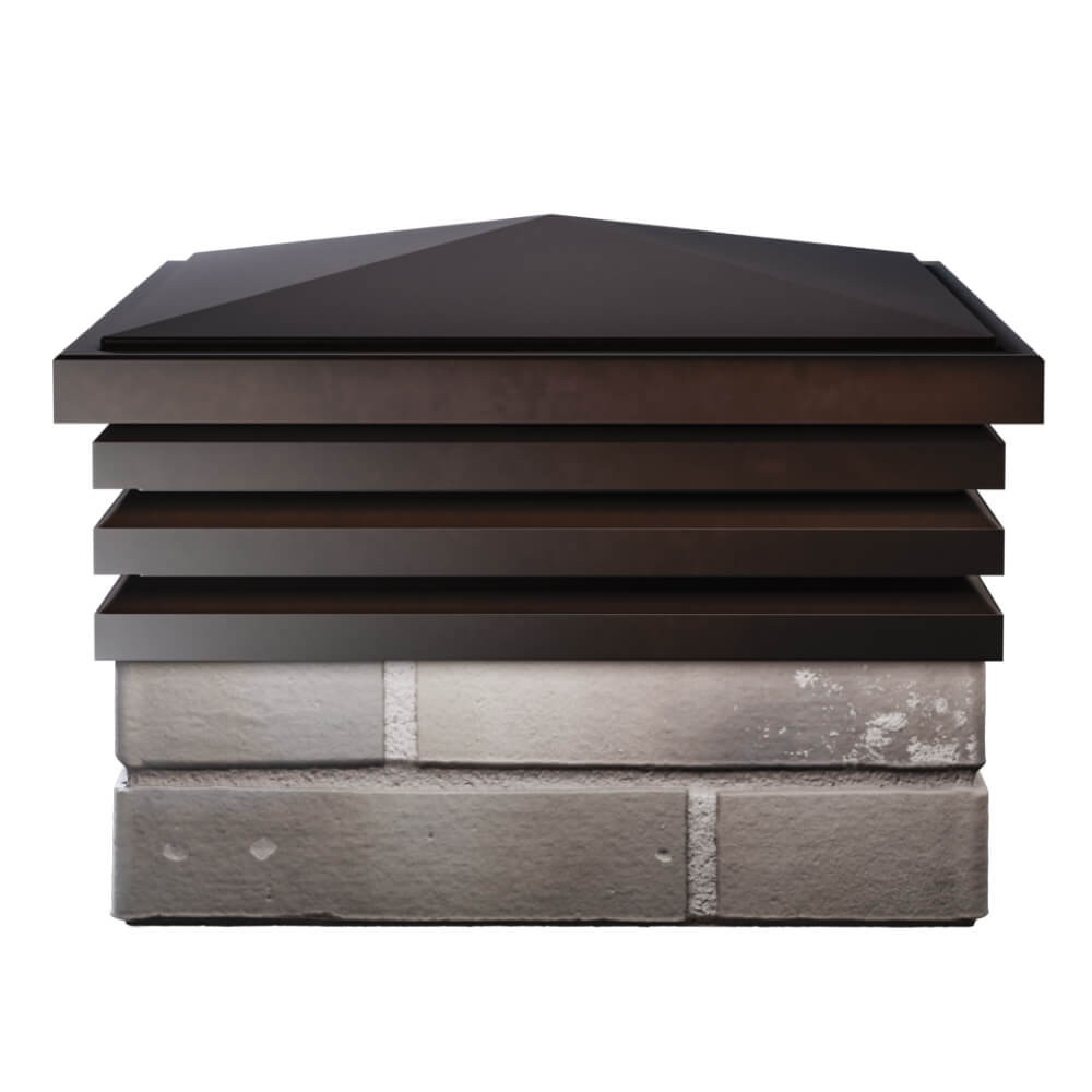 Колпак Zking Бона ХайТек Коричневый на столб 1.5х1.5 кирпича (385х385мм) Калининград фото